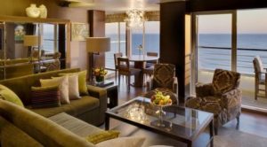 Crystal Symphony  penthouse suite living room