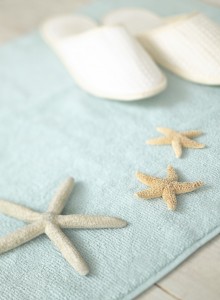 Dried Starfish on a Towel --- Image by © Royalty-Free/Corbis
