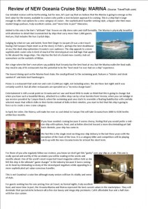 Oceania_Review of Marina ship